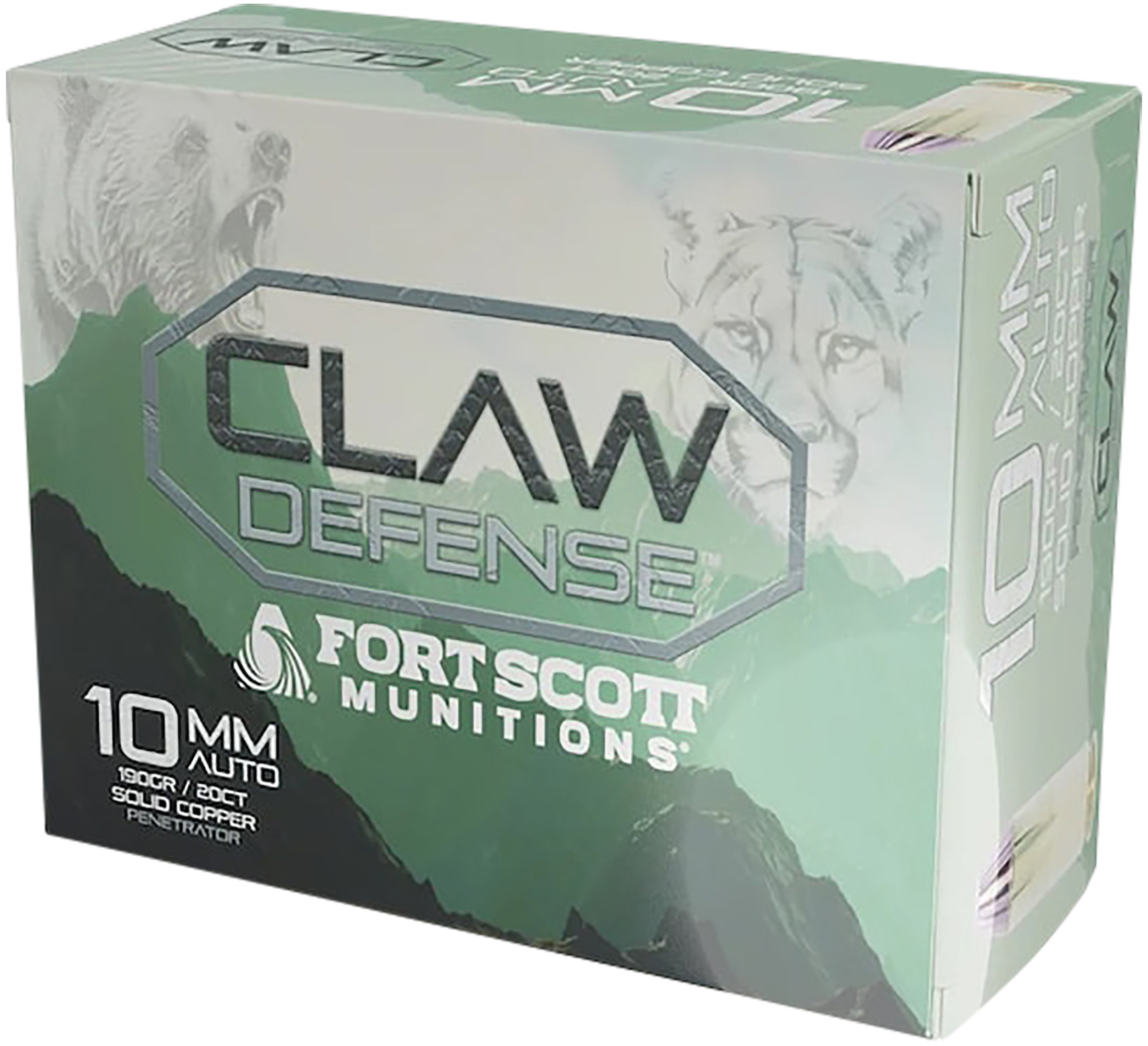 Fort Scott Munitions 10MM190SCVFNCD Claw Defense  10mm 190gr 20 Per Box/25 Case