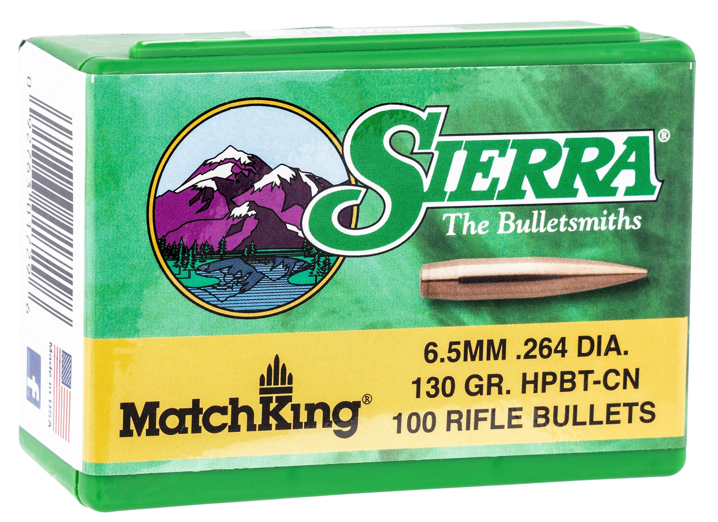 Sierra 1729 MatchKing 6.5Creedmoor 130gr Hollow Point Boat Tail 100/Box