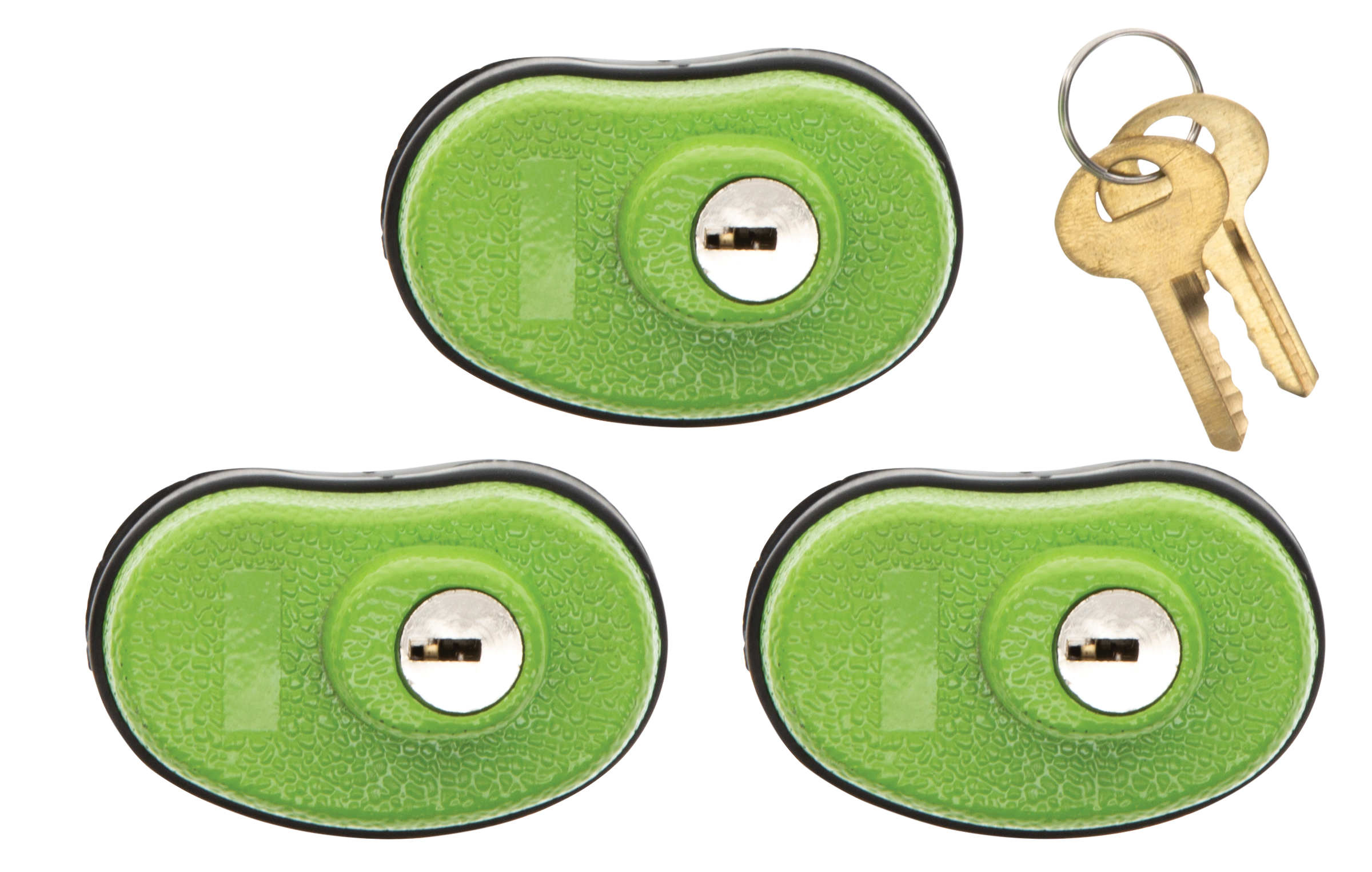 Lockdown 1118825 Keyed Trigger Lock  Open With Key Green Rubber 3 Pack