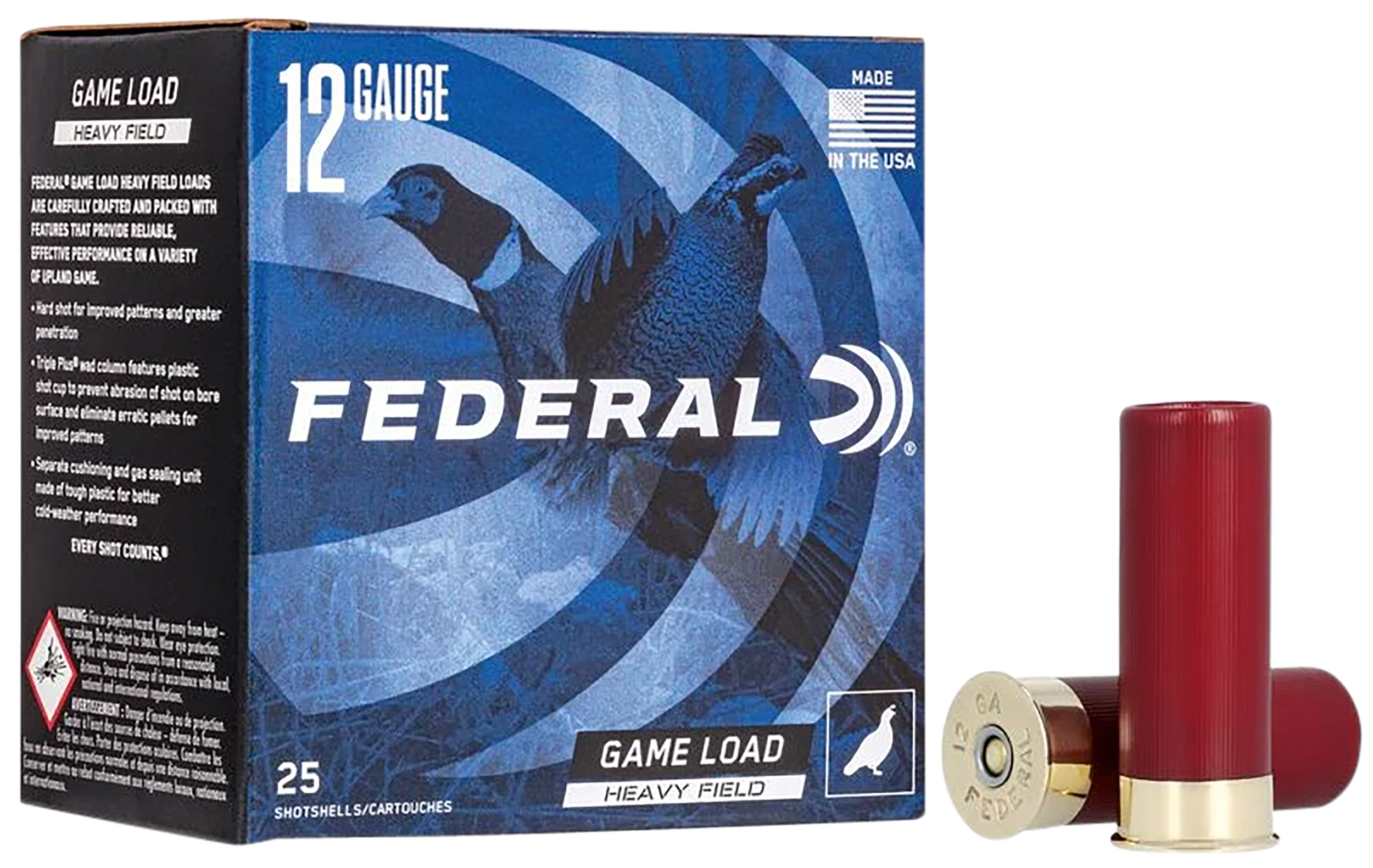 Federal H1256 Game-Shok Heavy Field 12Gauge 2.75" 1 1/4oz 6Shot 25 Per Box/10 Case