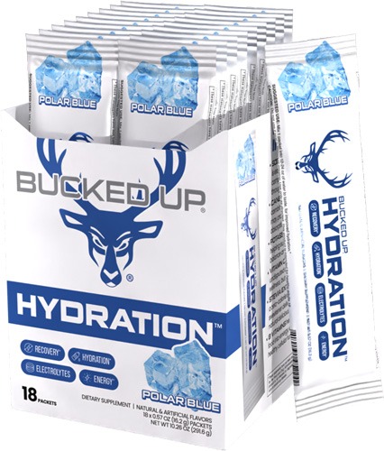 BUCKED UP HYDRATION 2.0 POLAR BLUE 18 COUNT