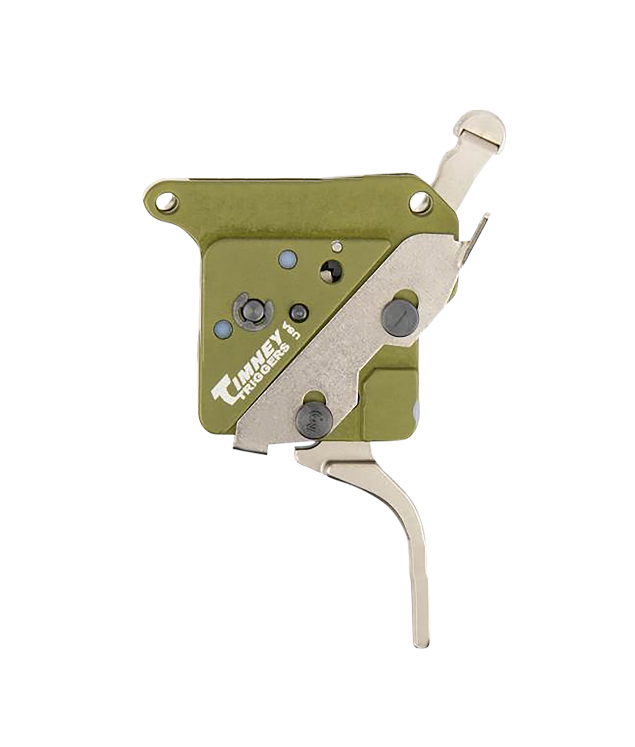 Timney Triggers 51716V2 Elite Hunter  Straight Trigger with 3 lbs Draw Weight & Green/Nickel Finish for Remington 700 Right