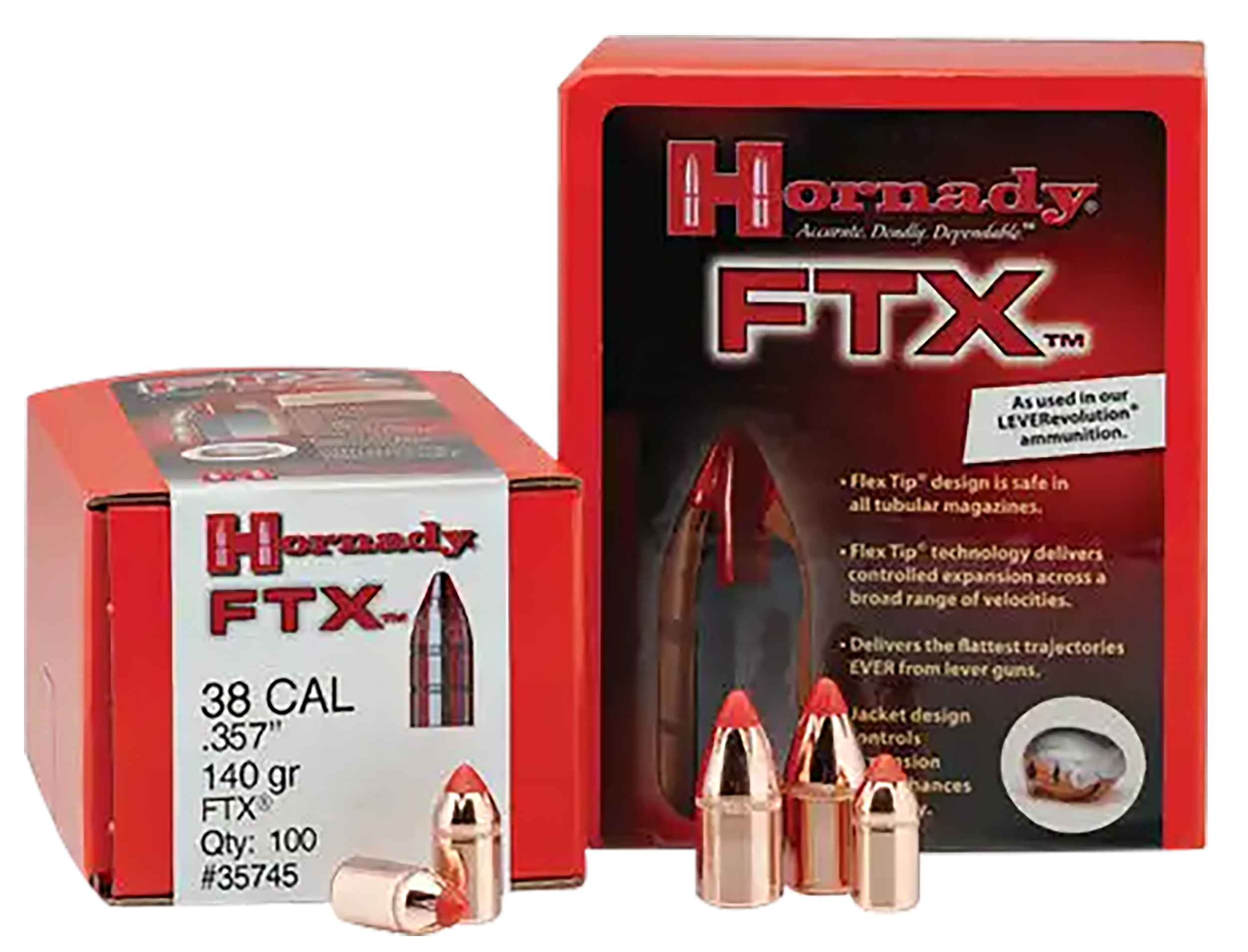 Hornady 30396 FTX 30 Cal .308 160 gr Flex Tip eXpanding 100 Per Box/ 15 Case