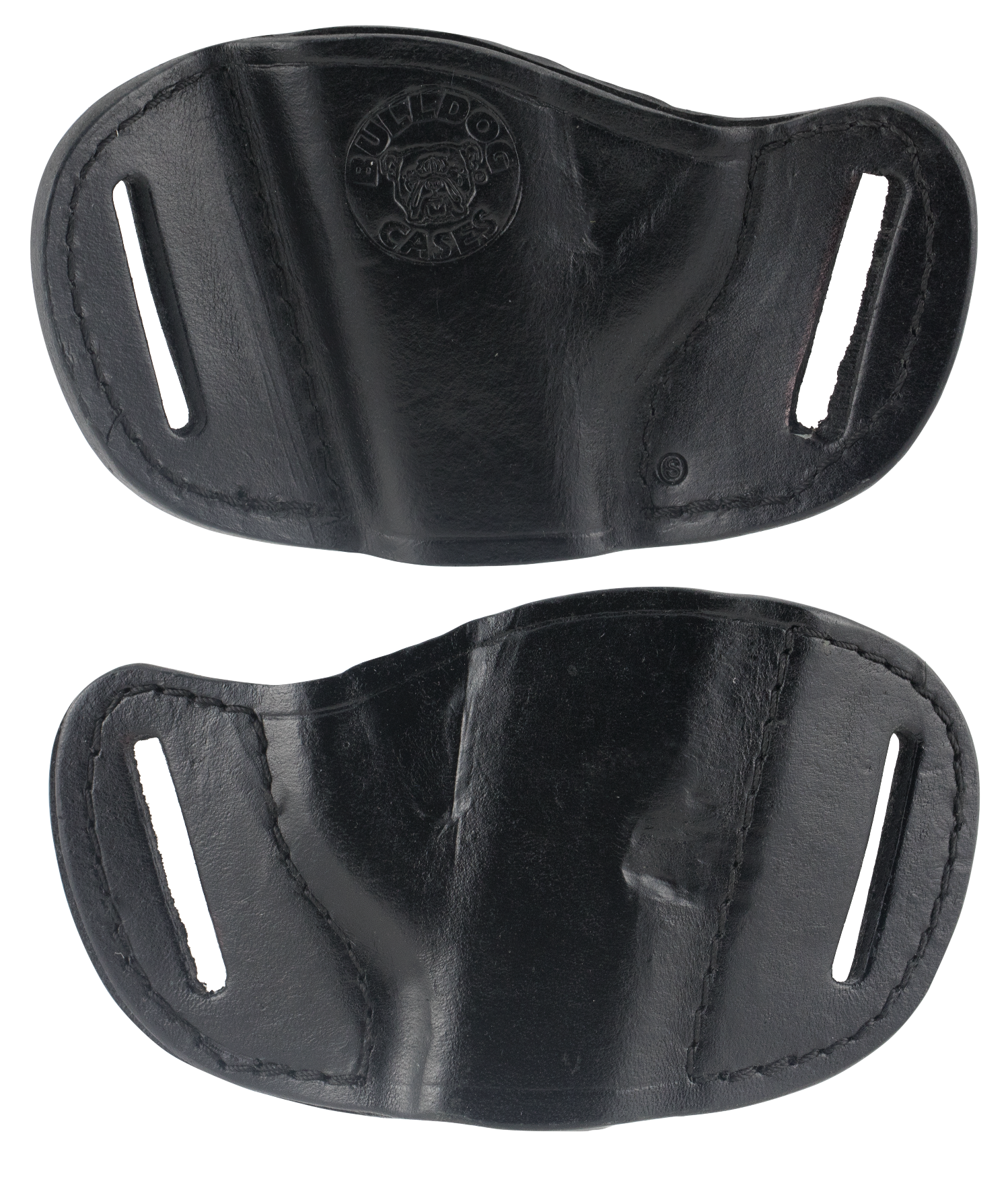 Bulldog MLBS Molded  OWB Black Leather Belt Slide Fits Bersa Thunder 380 Fits Ruger LCP Fits Sig 230 Right Hand