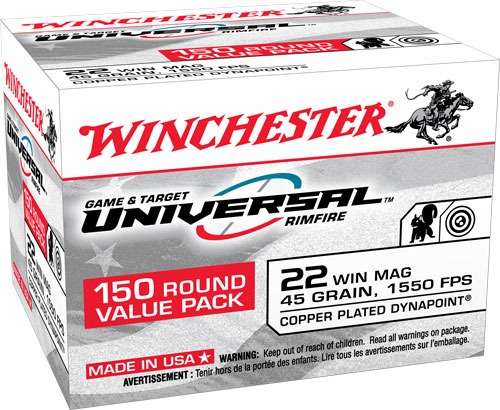 WINCHESTER DYNAPOINT 22WMR 45GR 1550FPS 150RD 10BX/CS