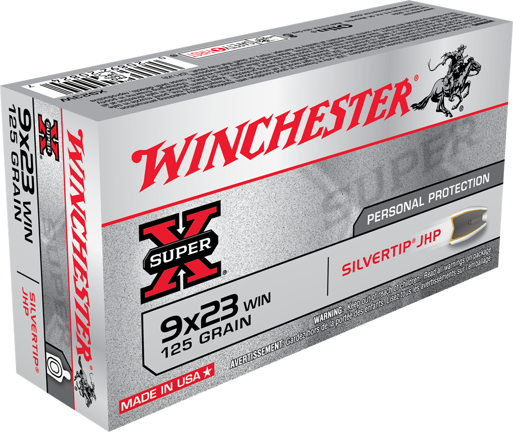 9X23 WIN 125GR SILVERTIP JHP 50RDS