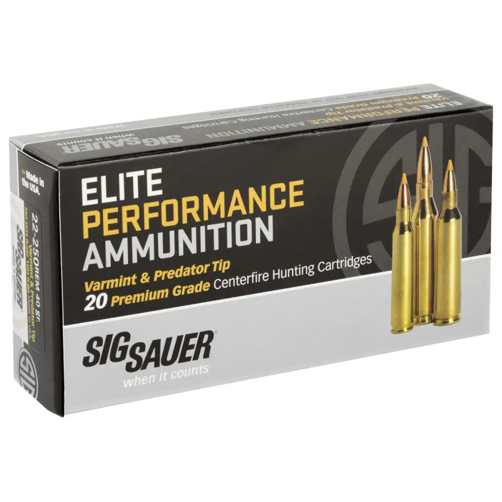 SIG 22-250 REM, 40GR,VARM/PRED 20