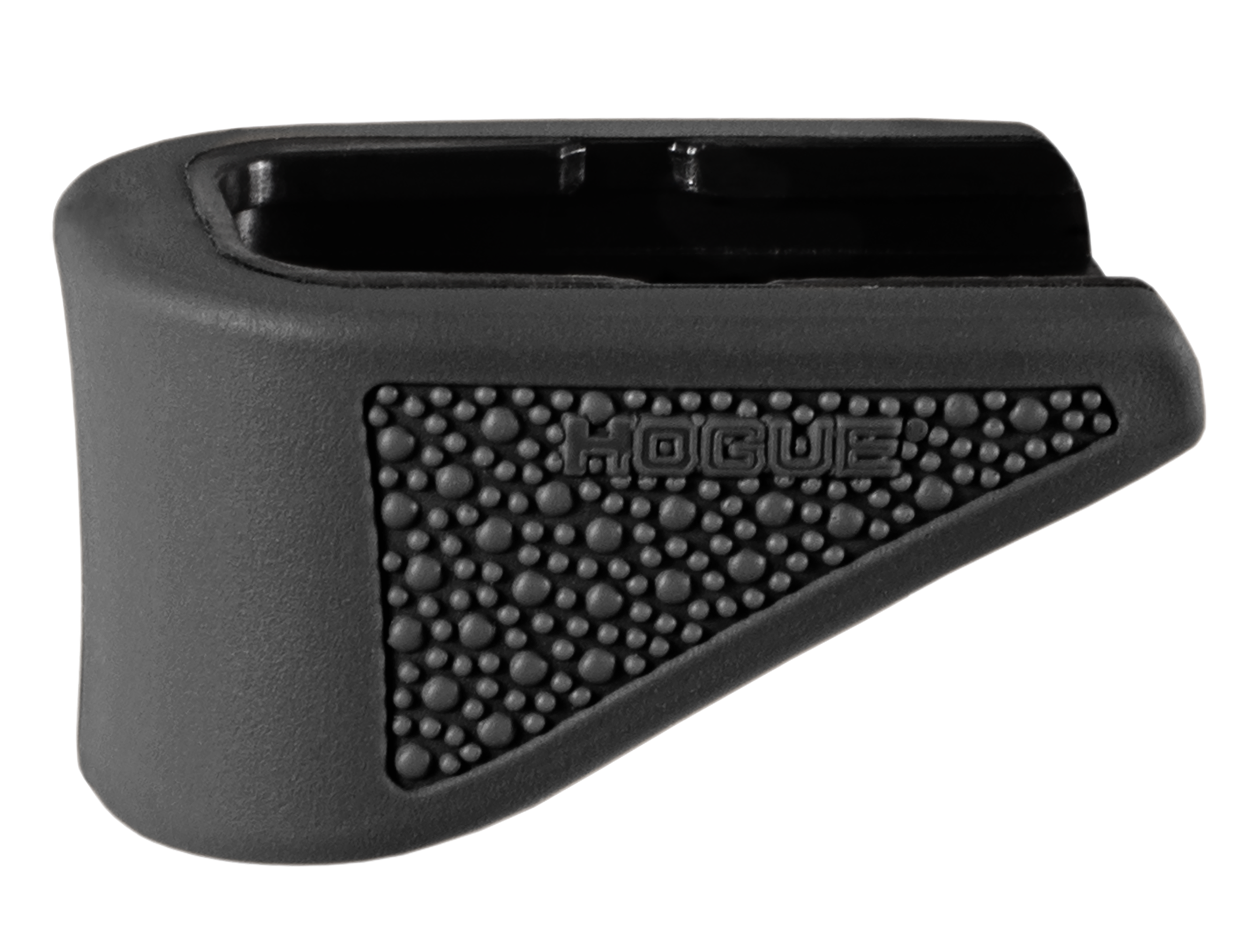 Hogue 18220  Extension Base Pad Fits Glock 42 Compatible w/ 6rd Magazine Black Overmolded Rubber