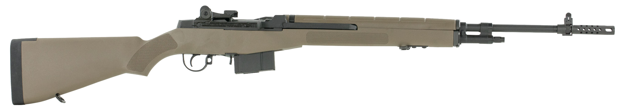 Springfield Armory MA9120CA M1A Standard Issue *CA Compliant 308 Win 10+1 22" Black Parkerized Steel Barrel w/Muzzle Brake, Black Parkerized Steel Receiver, Fixed Flat Dark Earth Synthetic Stock