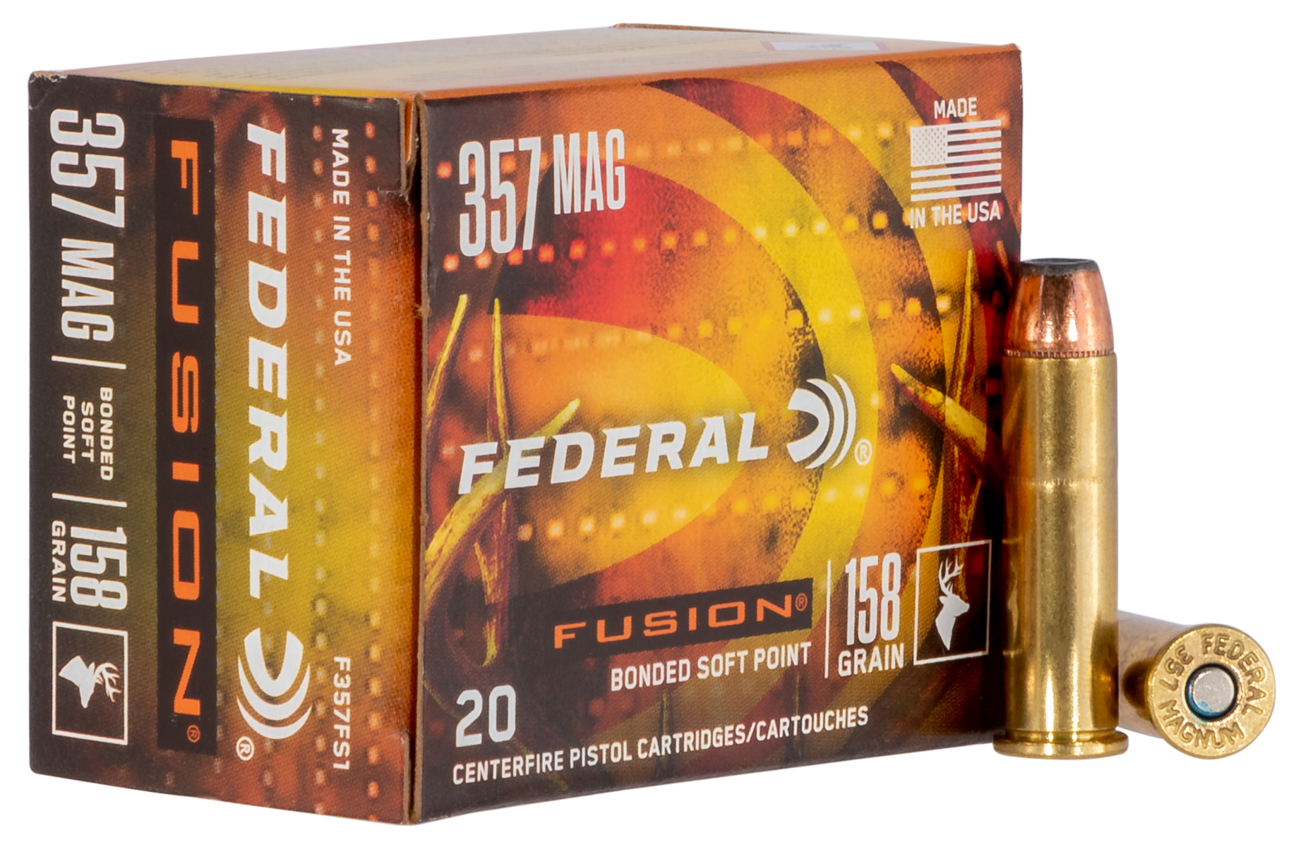 Federal F357FS1 Fusion Handgun 357Mag 158gr Fusion Soft Point 20 Per Box/10 Case