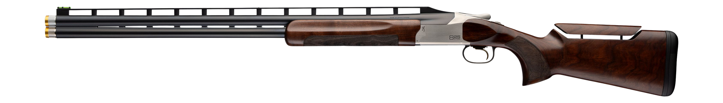 Browning 0183734002 Citori 825 Trap 12 Gauge Break Open 3" 2rd 32" Matte Blued Over/Under Vent Rib Barrel, Silver Nitride Steel Receiver, Adj Comb Gloss Black Walnut Stock, Left Hand