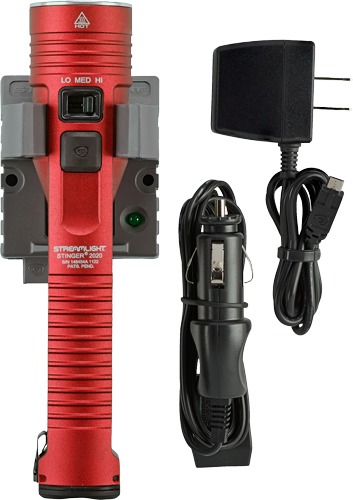 STREAMLIGHT STINGER 2020 LED W/120V AC/12V DC CHARGER RED