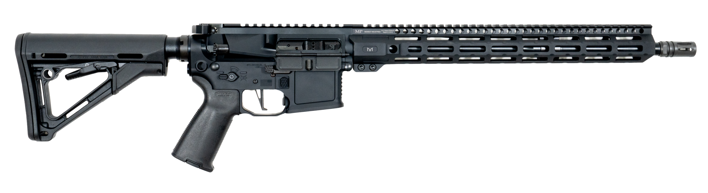 San Tan Tactical STT15-R-556-16 STT-15 5.56 NATO 16" Black Anodized Aluminum Receiver w/Picatinny Rail, M-LOK Handguard, Black Polymer Mil-Spec 6 Position Buffer Tube, Black Magpul Grip, Ambidextrous