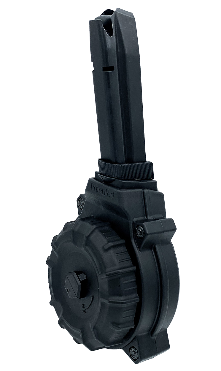 ProMag DRMA56   50rds Drum 9mm Fits Browning Hi-Power Black Polymer