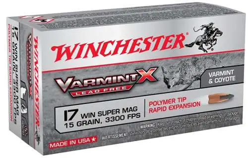 WINCHESTER VARMINT X 17WSM 15GR POLYMER TIP 50RD BOX