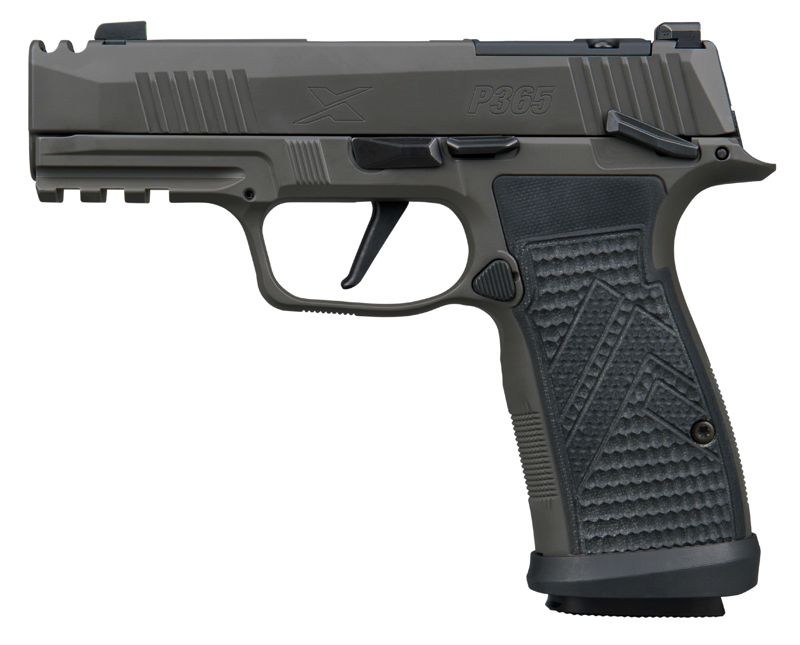 Sig Sauer 365AXGCA9LEGIONMSCA P365 AXG Legion 9mm Luger 10+1 3.10" Legion Gray Cerakote Integrated Compensator/Optic Ready/Serrated Slide, Legion Gray Cerakote Stainless Steel Frame w/Picatinny Rail,