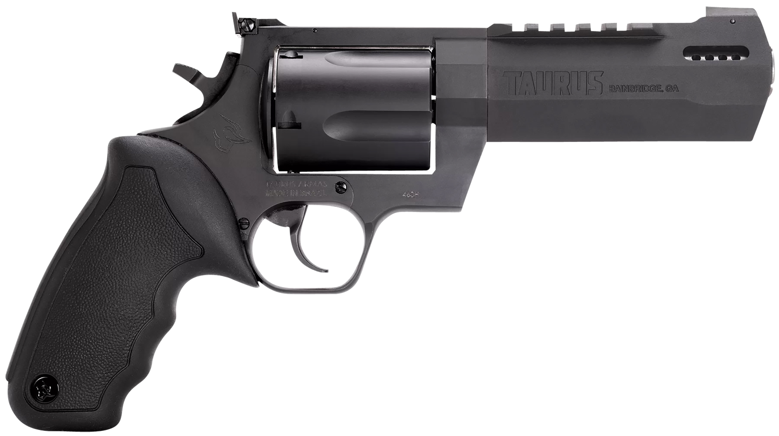 Taurus 2460051RH Raging Hunter  460 S&W Mag 5rd 5.12" Matte Black Barrel Matte Black Oxide Steel Cylinder & Frame Black Rubber with Integrated Cushion Insert Grip