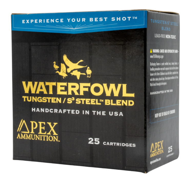Apex Ammunition Waterfowl TSS/S3 Steel 20 GA 3" 1-1/8oz #3/#8 25rd Box