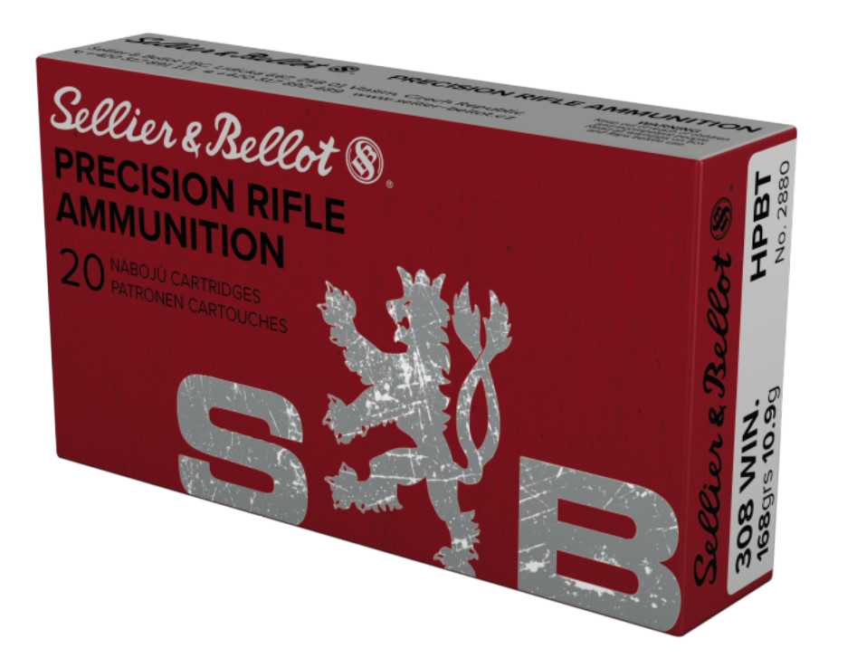 Sellier & Bellot SB308G Rifle 308Win 168gr Hollow Point Boat Tail 20 Per Box/25 Case