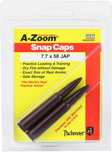 A-ZOOM METAL SNAP CAP 7.7X58 JAP 2-PACK