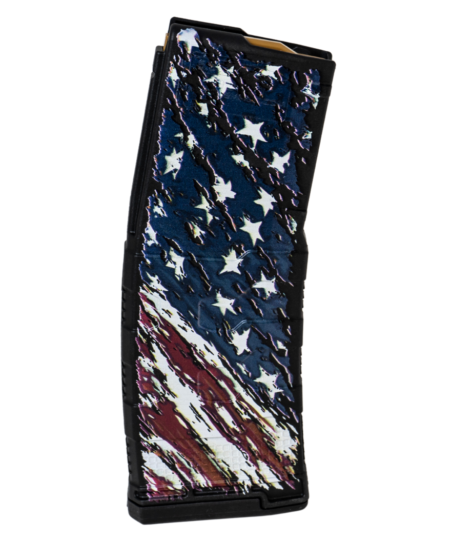 Amend2 556MOD3FLAG30 MOD-3  30rd 5.56 NATO Fits AR-15 American Flag Polymer