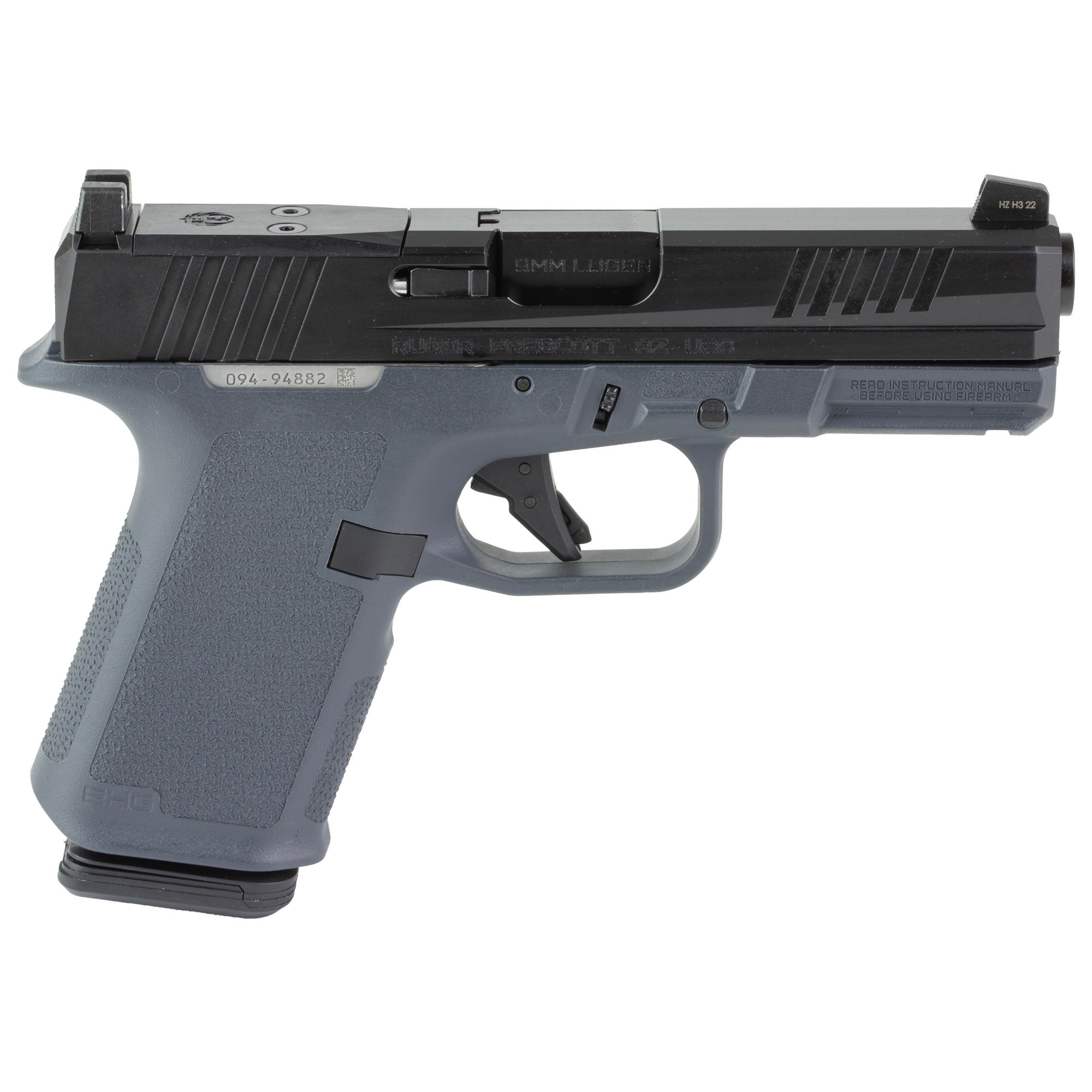 RUGER RXM 9MM 15RD NS GRY W/MGPL EHG
