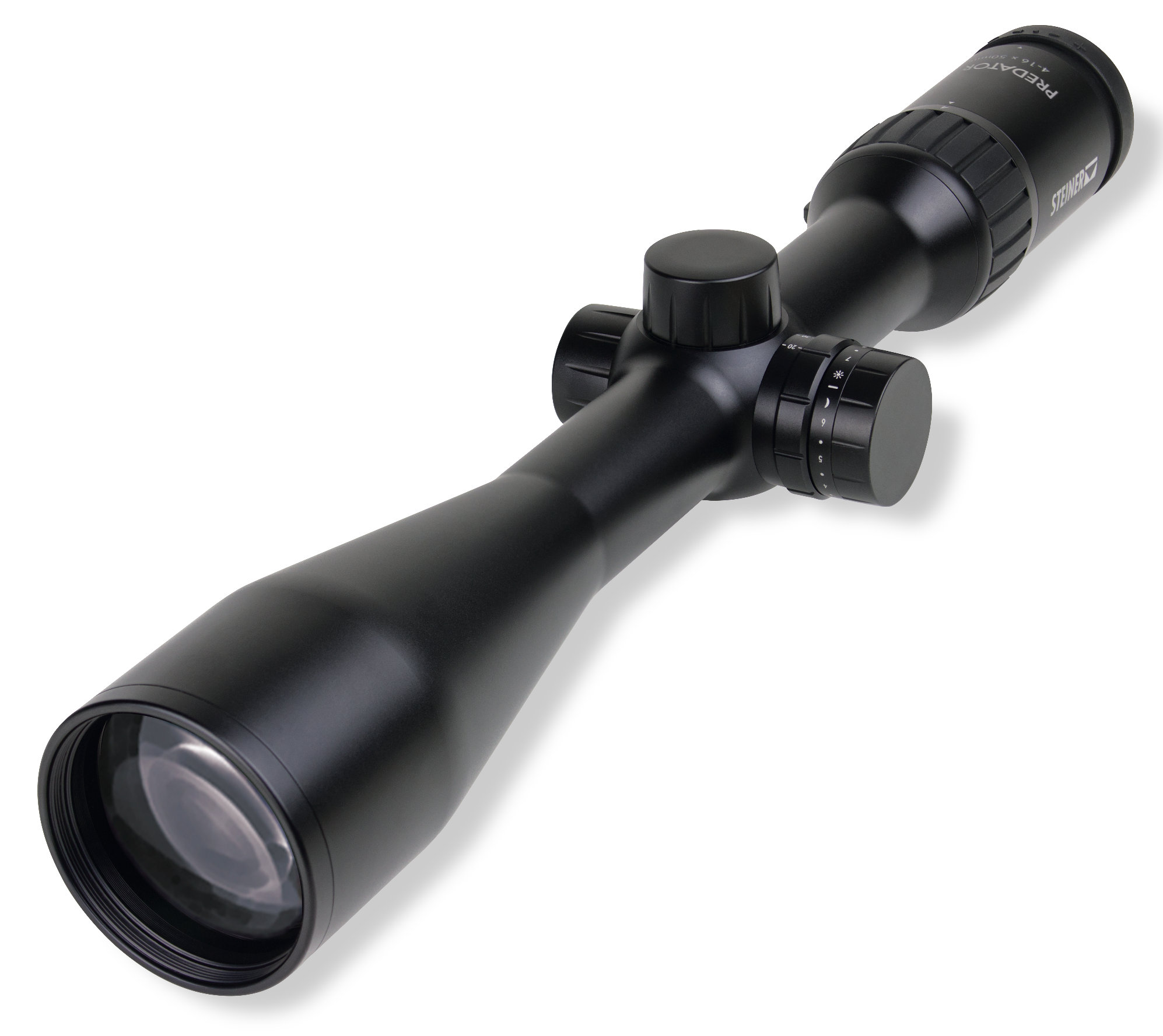 Steiner 8772 Predator 4 Black, 4.4-16x50mm, 30mm Tube, Second Focal Plane, Illuminated Ballistic E3 Reticle
