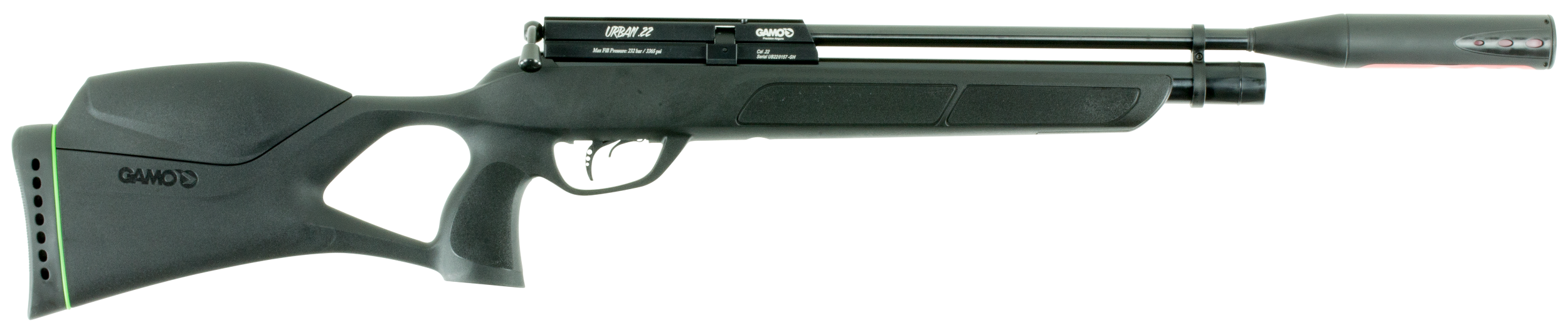 Gamo 600054 Urban PCP PCP 22 10+1 Shot Rifled Steel Hammer Forged Barrel w/Whisper Fusion, All Weather Thumbhole Stock w/Shock Wave Recoil Pad, Non-Slip Grip & Forearm