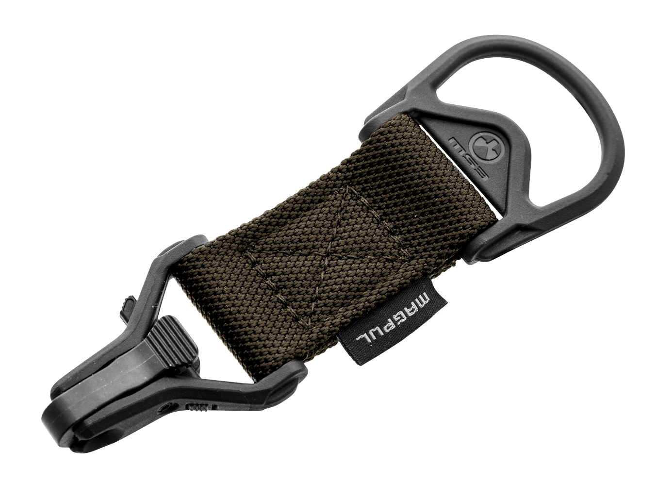 Magpul MAG516-RGR MS1/MS3 Sling Adapter made of Steel with Ranger Green Melonite Finish, Polymer Hardware, Nylon 1.25" Webbing & Two to One-Point Design for AR-15, M4 & M16