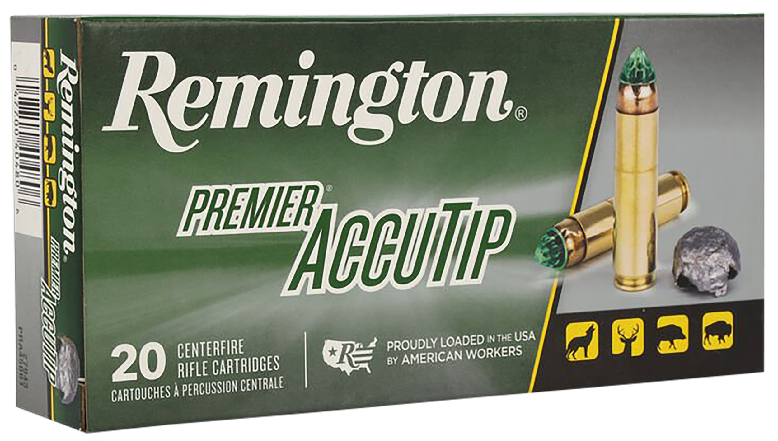 Remington Ammunition 27943 Premier Accutip 450Bushmaster 260gr AccuTip 20 Per Box/10 Case