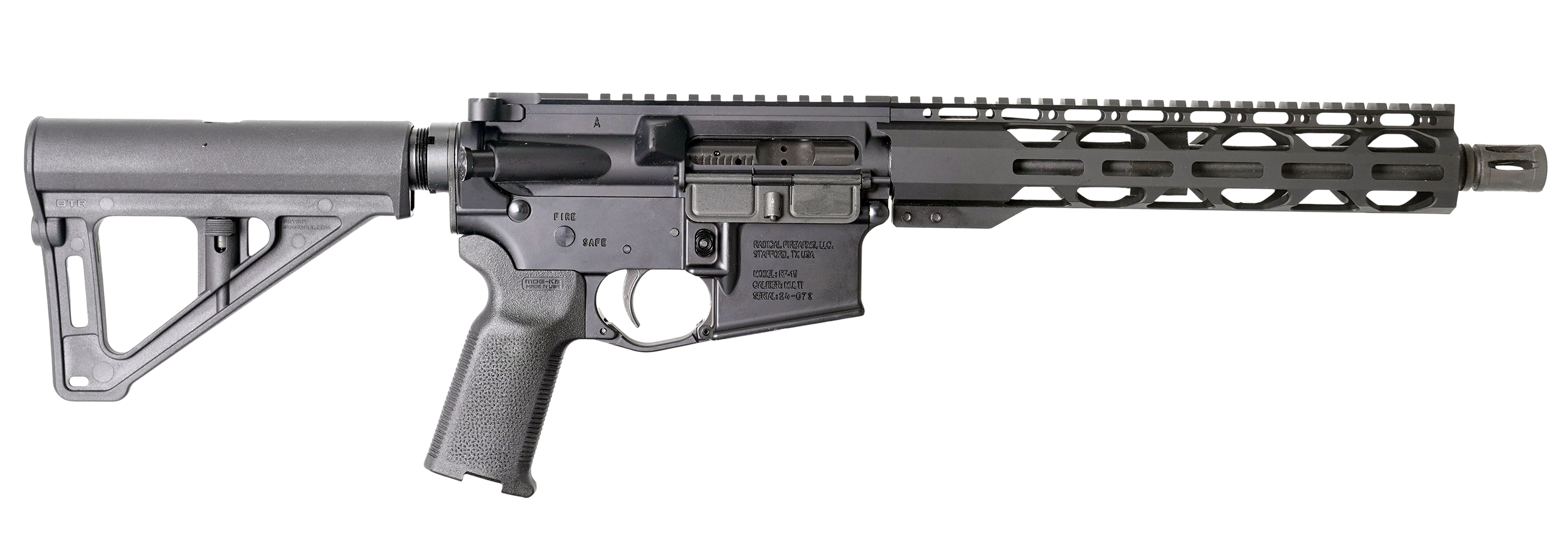 Radical Firearms FP105300HBAR10RPRBTR BTR  300 Blackout 10.50" M-LOK Handguard Black Polymer
