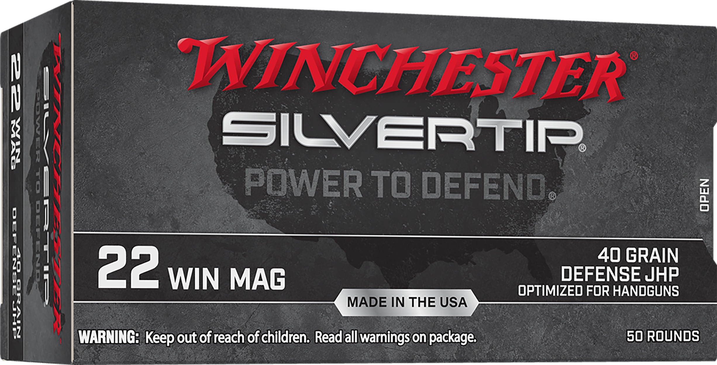 Winchester Ammo W22MST Silvertip  22Mag 40gr Silvertip Hollow Point 50 Per Box/20 Case