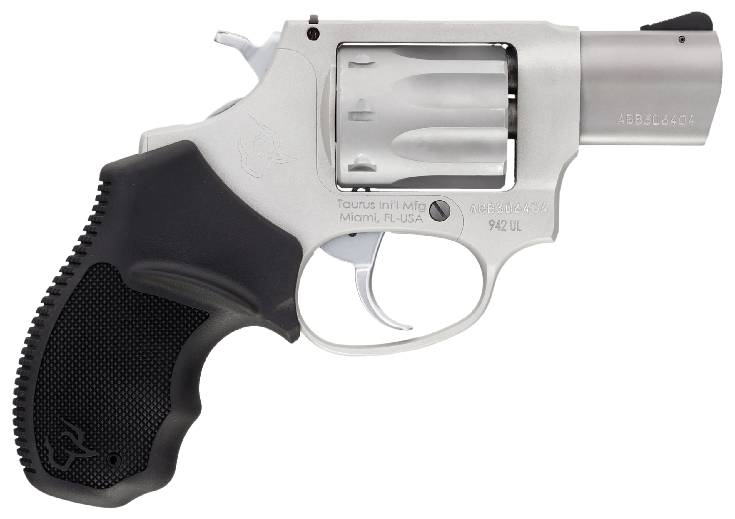 Taurus 2942029 942  22 LR 8rd 2" Barrel, Overall Matte Finish Stainless Steel & Finger Grooved Black Polymer Grip