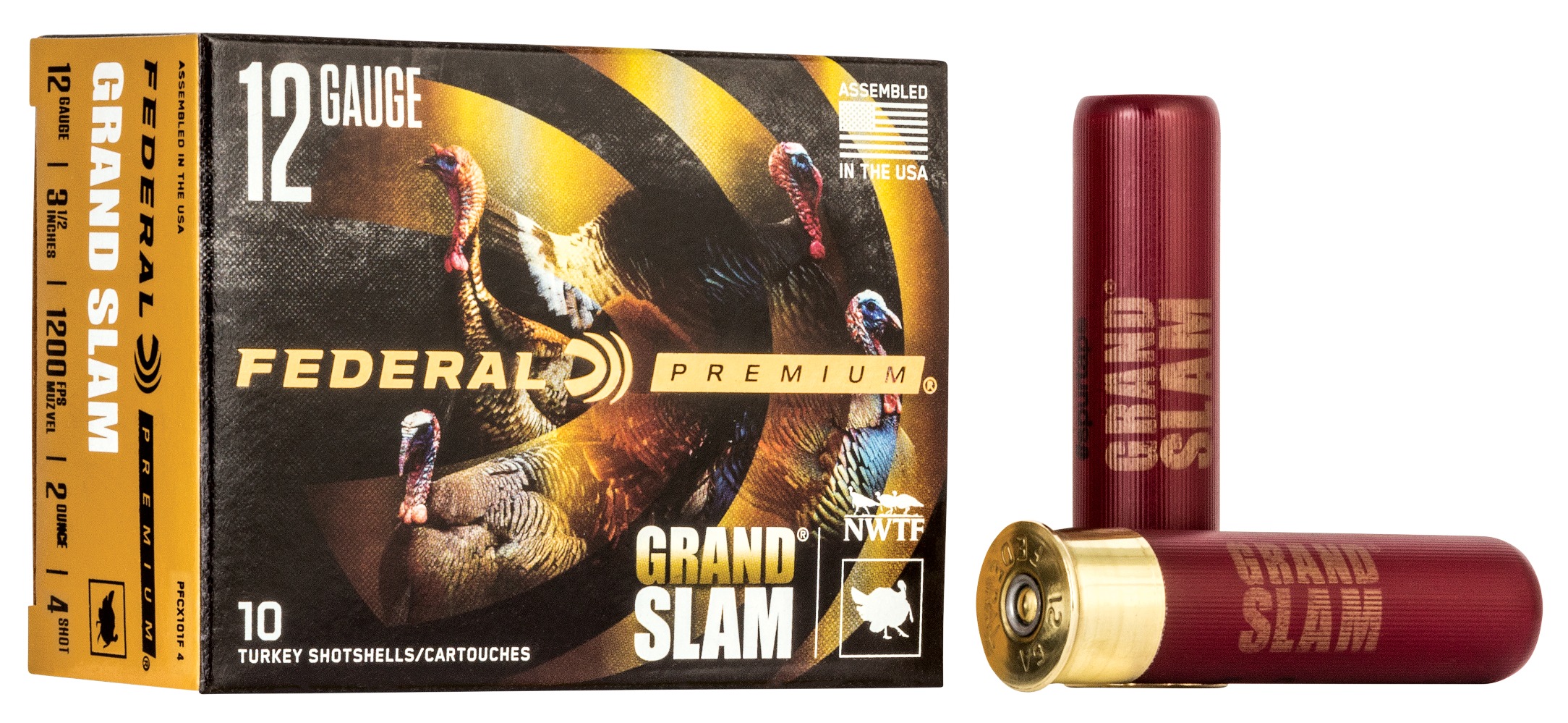 Federal PFCX139F4 Premium Grand Slam 12Gauge 3.50" 2oz 4Shot 10 Per Box/25 Case