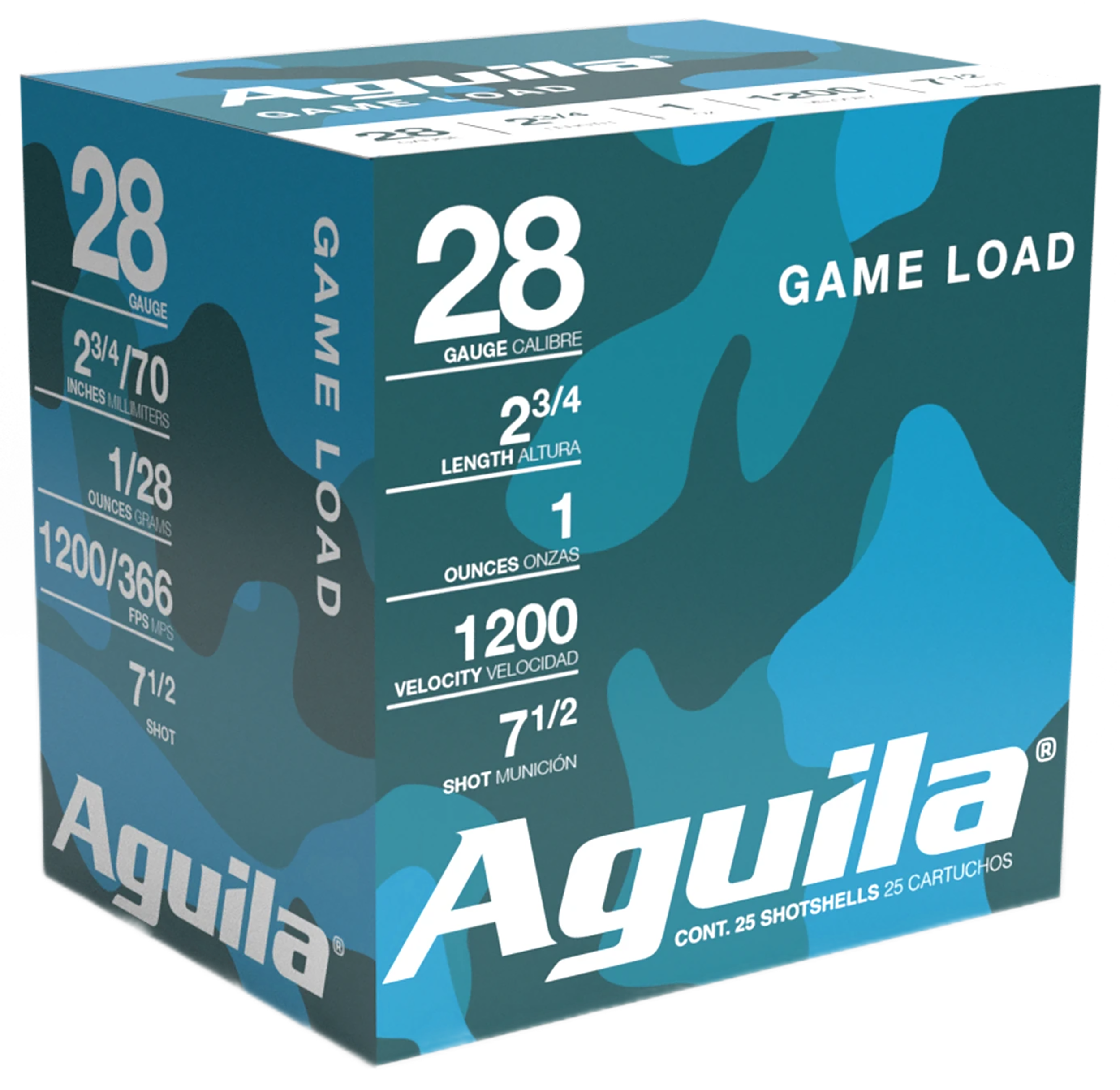 Aguila 1CHB2837 Game Load  28Gauge 2.75" 1oz 7.5Shot 25 Per Box/20 Case