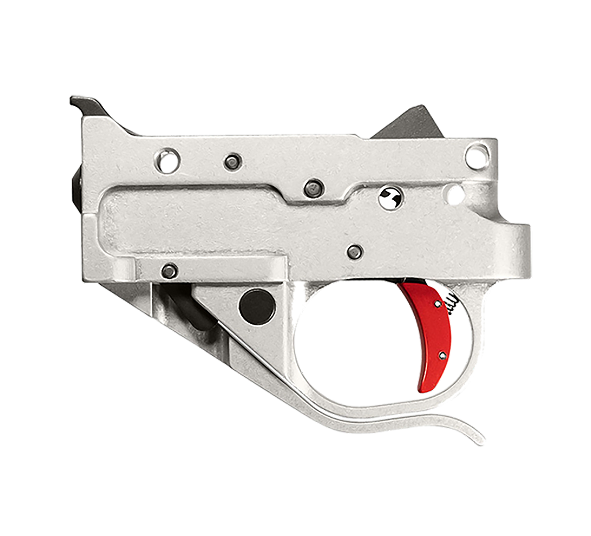 Timney Triggers 10222C16 Replacement Trigger  Single-Stage Curved Trigger with 2.75 lbs Draw Weight & Silver/Red Finish for Ruger 10/22