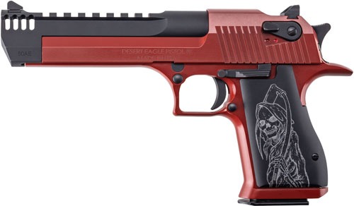DESERT EAGLE MARK XIX 50AE 6" CRIMSON RED GRIM REAPER GRIPS