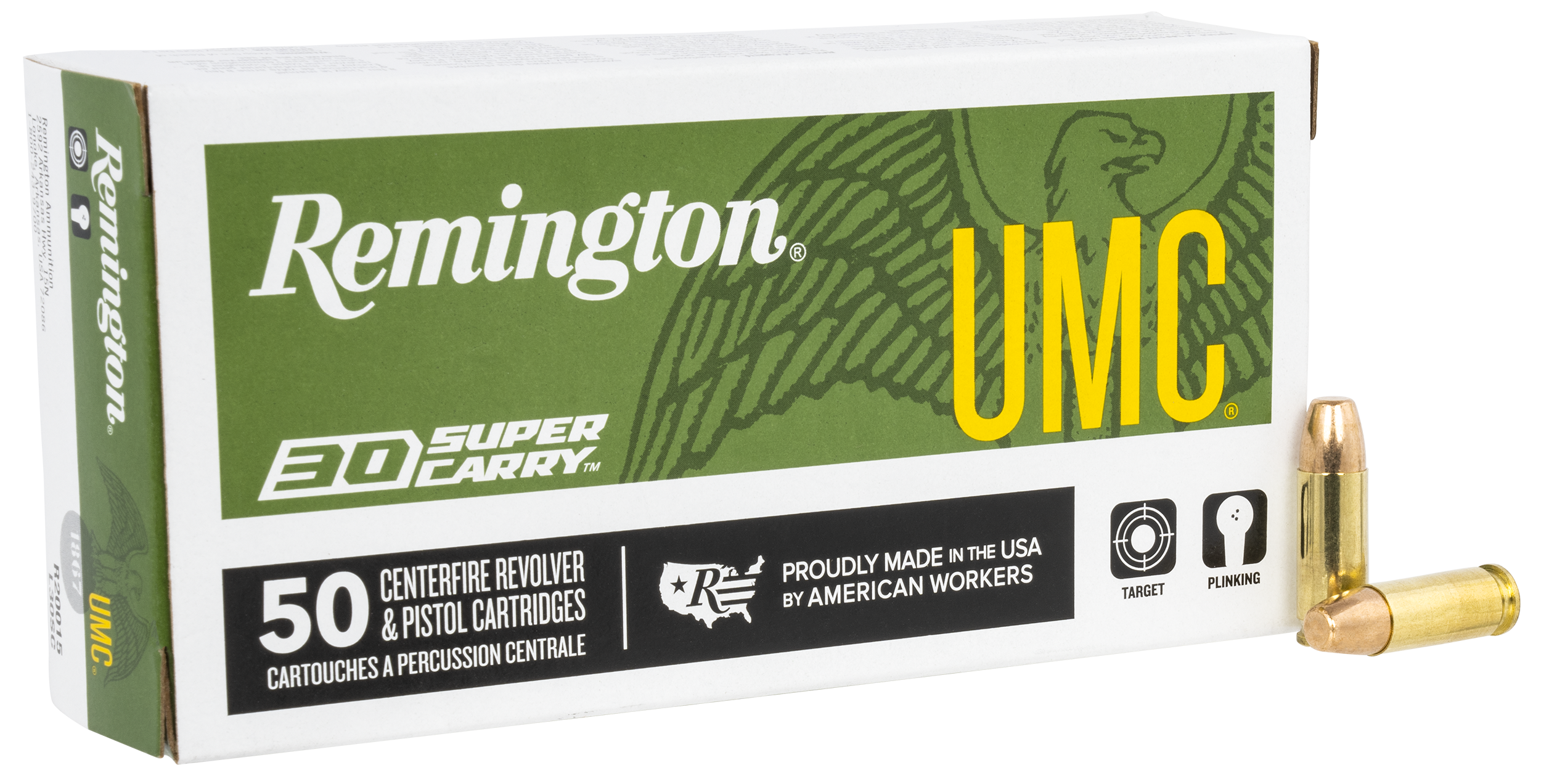 Remington Ammunition R20015 UMC 30SuperCarry 100gr Full Metal Jacket 50 Per Box/20 Case