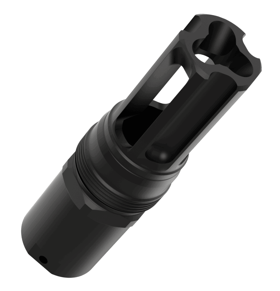 Liberty Precision Machine LPM-2007 Eclipse Pin & Weld Flash Hider Black Stainless Steel 1/2"x28 Threads 3.05"
