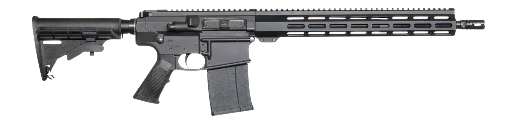 Andro Corp Industries 30816DBFORGED ACI-10 Divergent 308 Win 20+1 16" Black Nitride Threaded Barrel, Black Cerakote Aluminum Receiver w/Picatinny Rail, M-LOK Handguard, M4 Black Polymer Stock, A2 Grip
