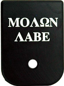 CRUXORD MAGAZINE BASE PLATE MOLON LABE FITS MOST GLOCKS!