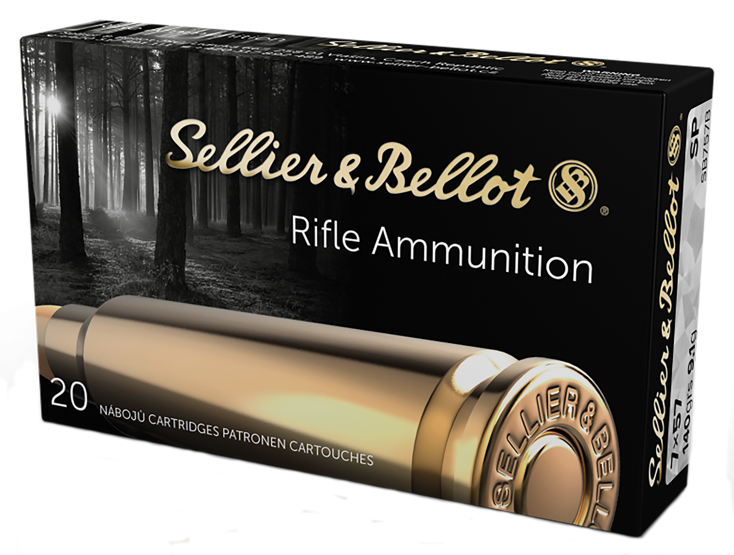 Sellier & Bellot SB757B Rifle  7x57mmMauser 140gr Soft Point 20 Per Box/20 Case