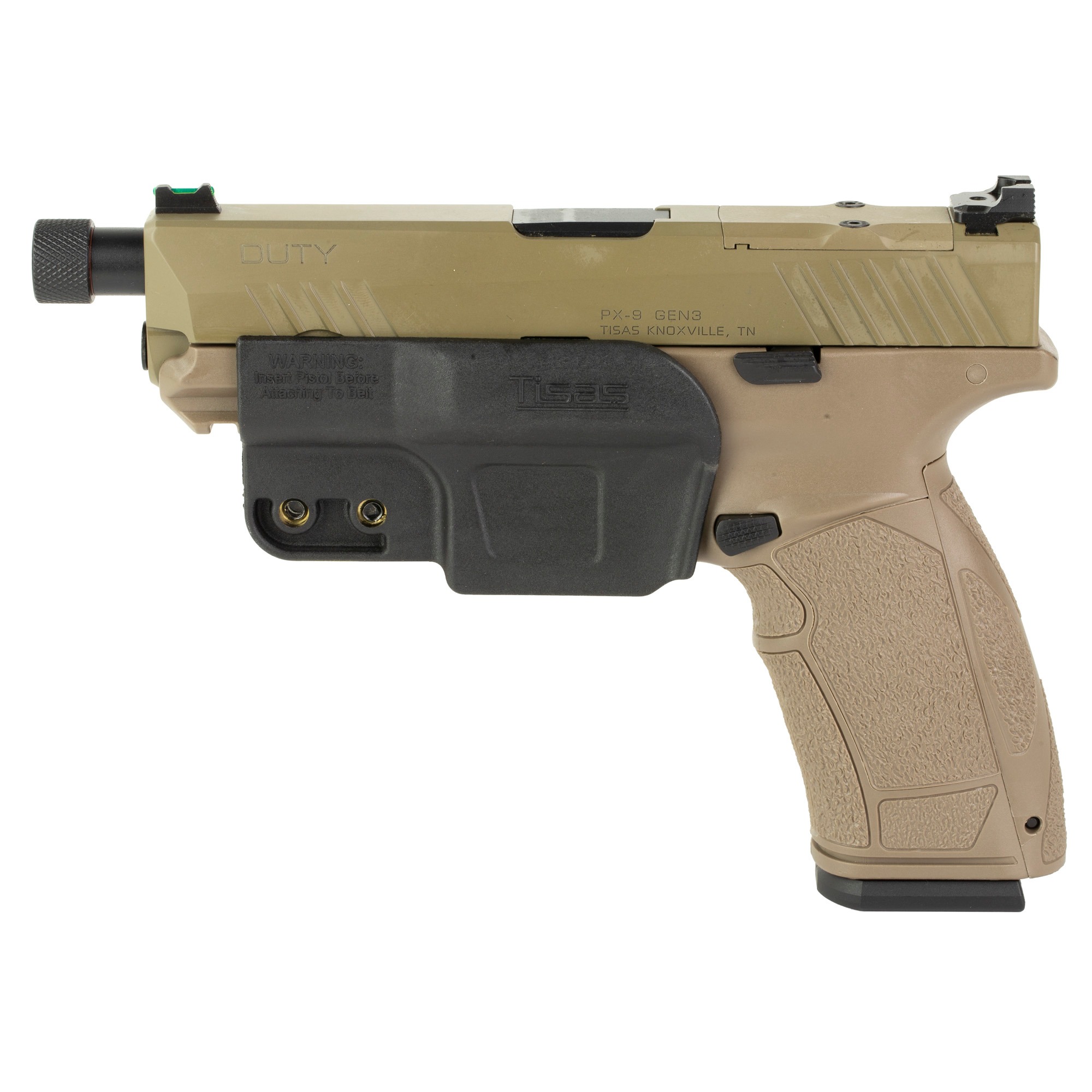 Tisas PX-9 Gen3 Duty 9mm 4.69" 20rd FDE Threaded Pistol