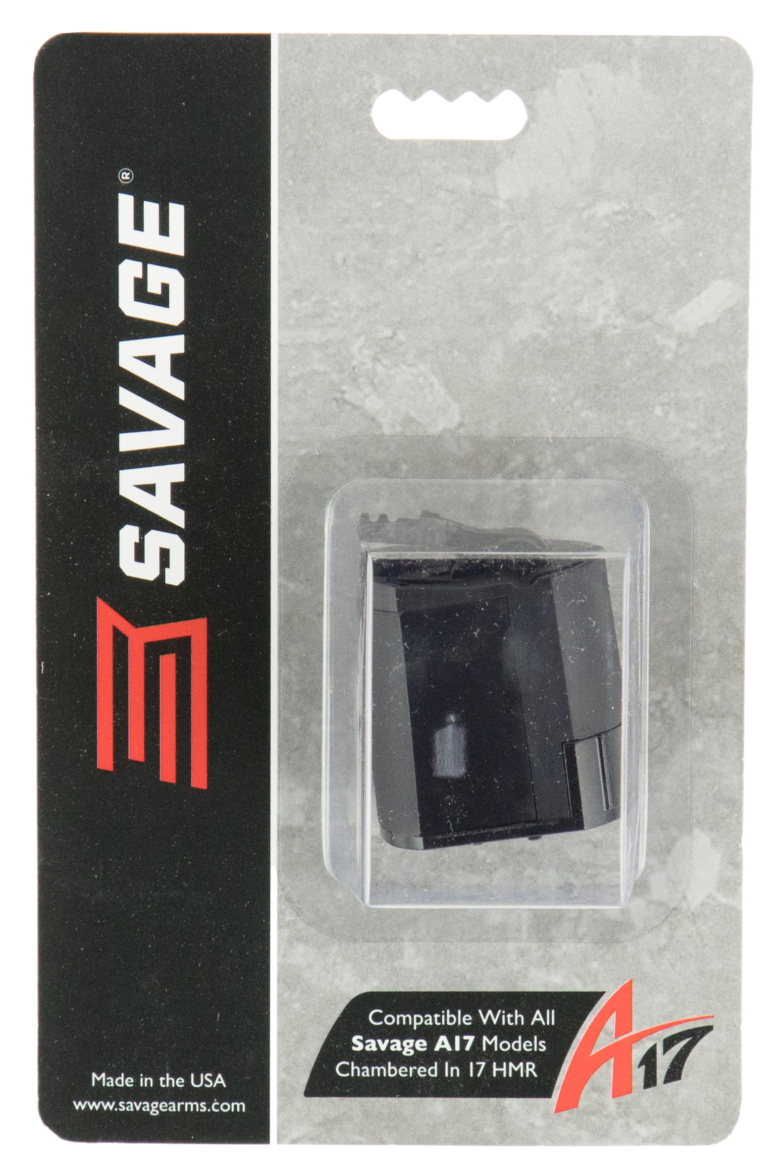 Savage Arms 90022 A17/B17  10rd Rotary 17 HMR Black Polymer