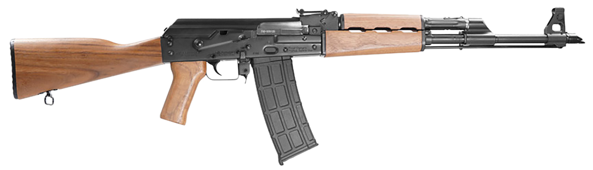 Zastava Arms Usa ZR90556WM ZPAP M90 5.56x45mm 30+1 18.25" Black Chrome Lined Barrel, Black Walnut Handguard, Walnut Fixed Stock & Grip