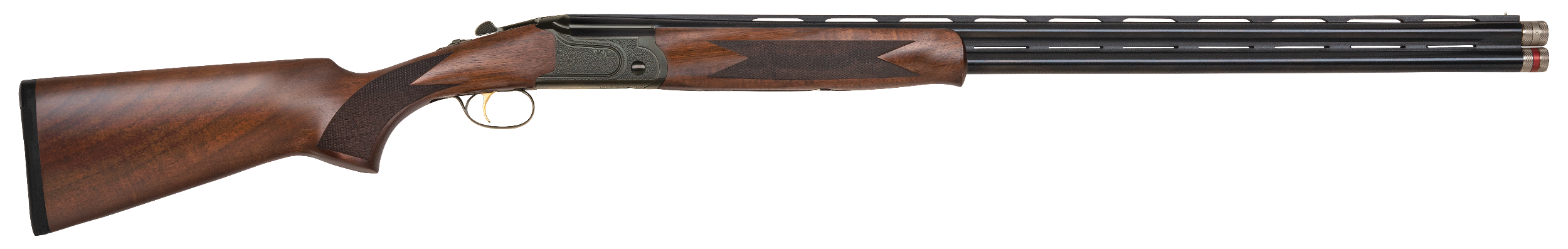 Mossberg 75481 Gold Reserve  Full Size 20 Gauge Break Open 3" 2rd 30" Blue Polished Over/Under Vent Rib Barrel, Black Polished Engraved Stainless Steel Receiver, Fixed Black Walnut Stock, Right Hand