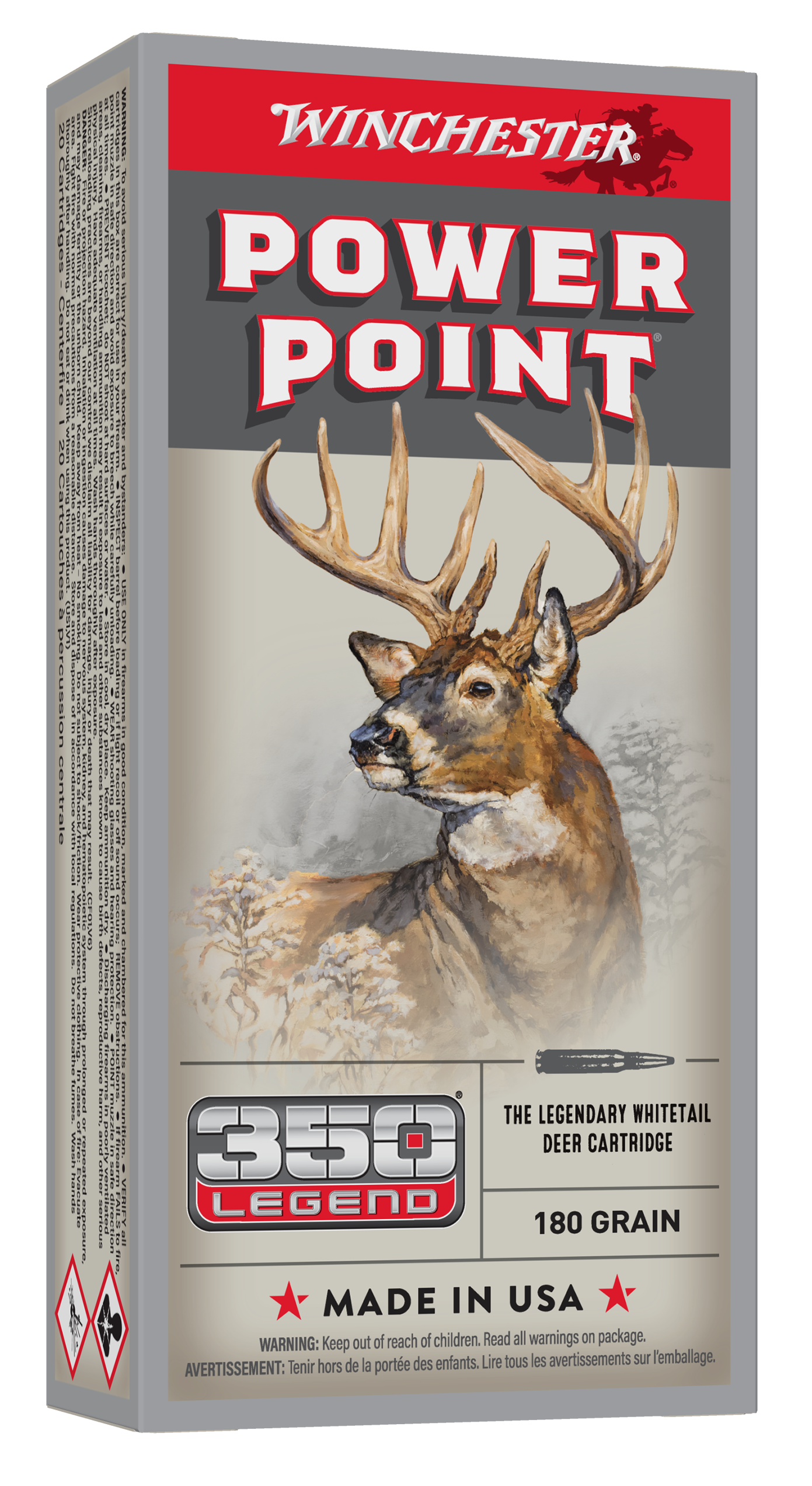 Winchester Ammo X3501 Power-Point  350Legend 180gr 20 Per Box/10 Case