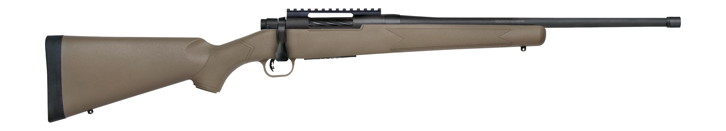 Mossberg 28252 Patriot Predator 450 Bushmaster 4+1 20" Matte Blued Fluted Threaded Barrel, Receiver w/ Picatinny Rail, Flat Dark Earth Fixed Synthetic Stock