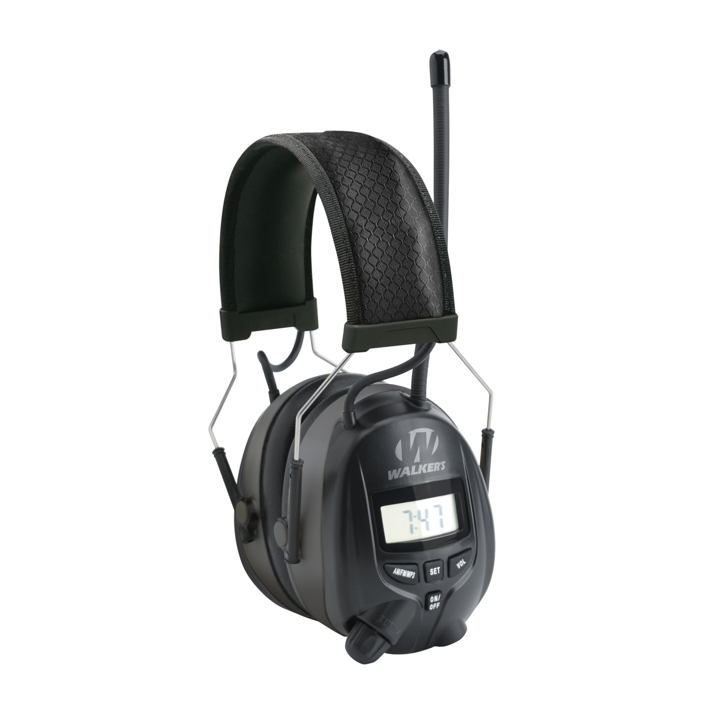 Walker's GWPRDOM AM/FM Digital Muff Polymer 25 dB Over the Head Black