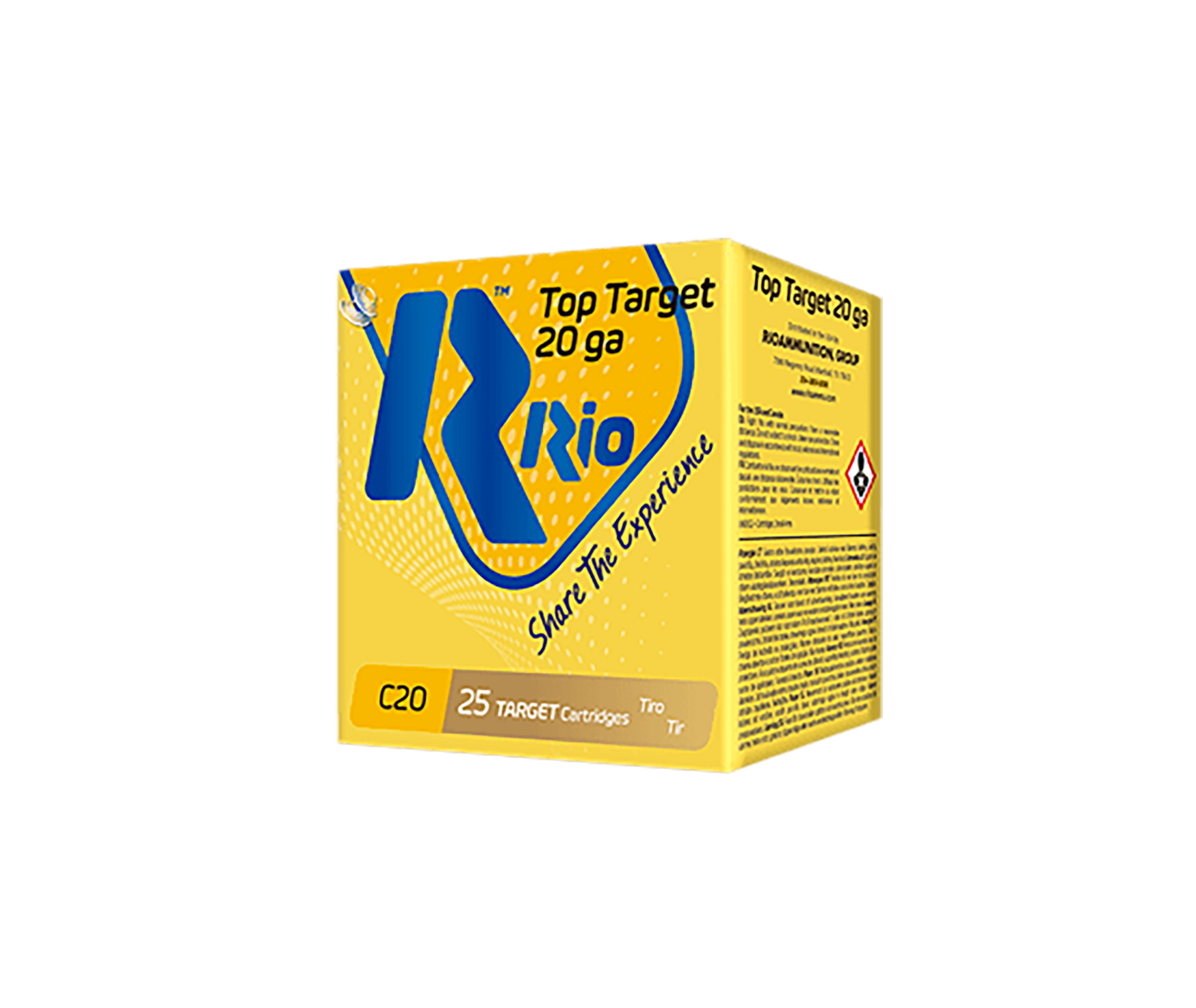 Rio Ammunition TT208 Top Target 20Gauge 2.75" 7/8oz 8Shot 25 Per Box/10 Case